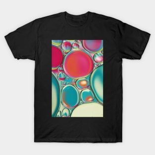 Retro Coloured Oil & Water Drops T-Shirt